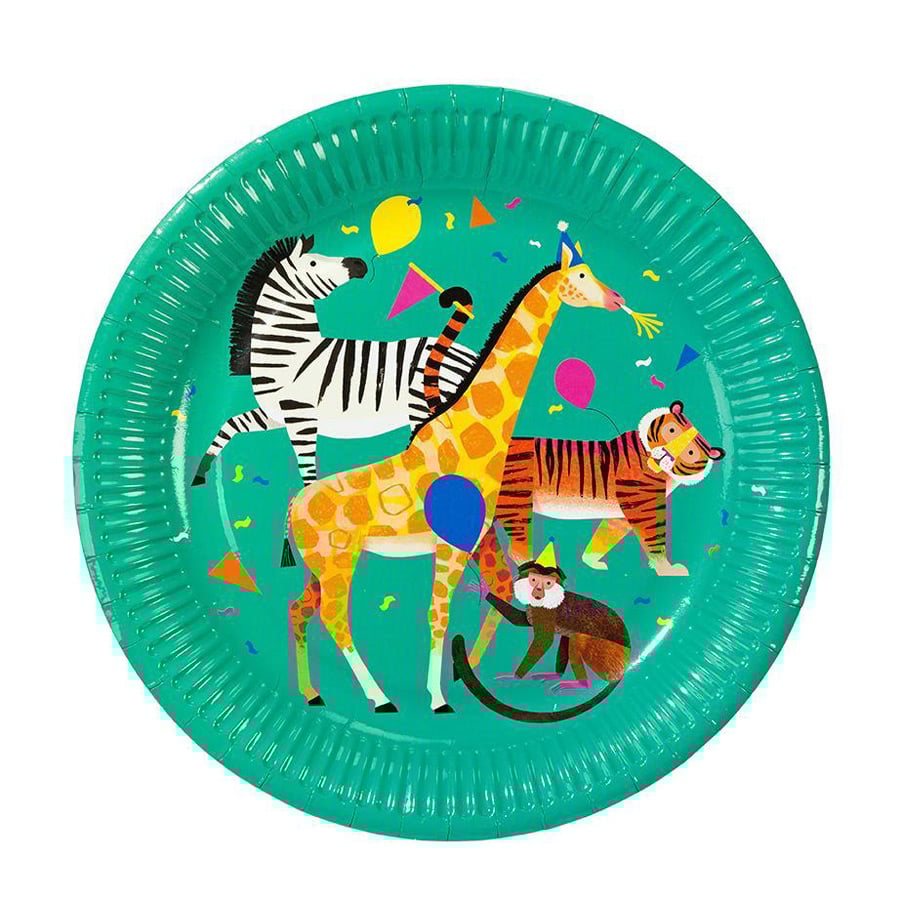 Anniversaire-theme-jungle-Cultura-Assiette