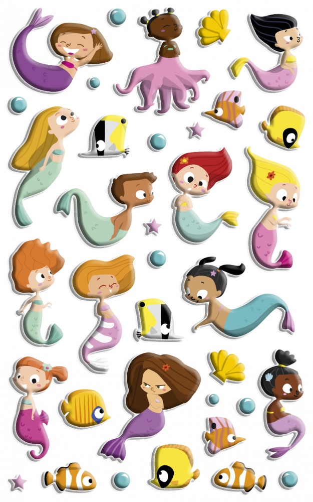 Anniversaire-theme-sirenes-Cultura-Gommettes