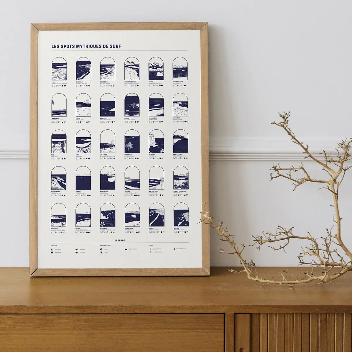 Idees-cadeaux-voyageurs-Les-Raffineurs-Affiche-surf