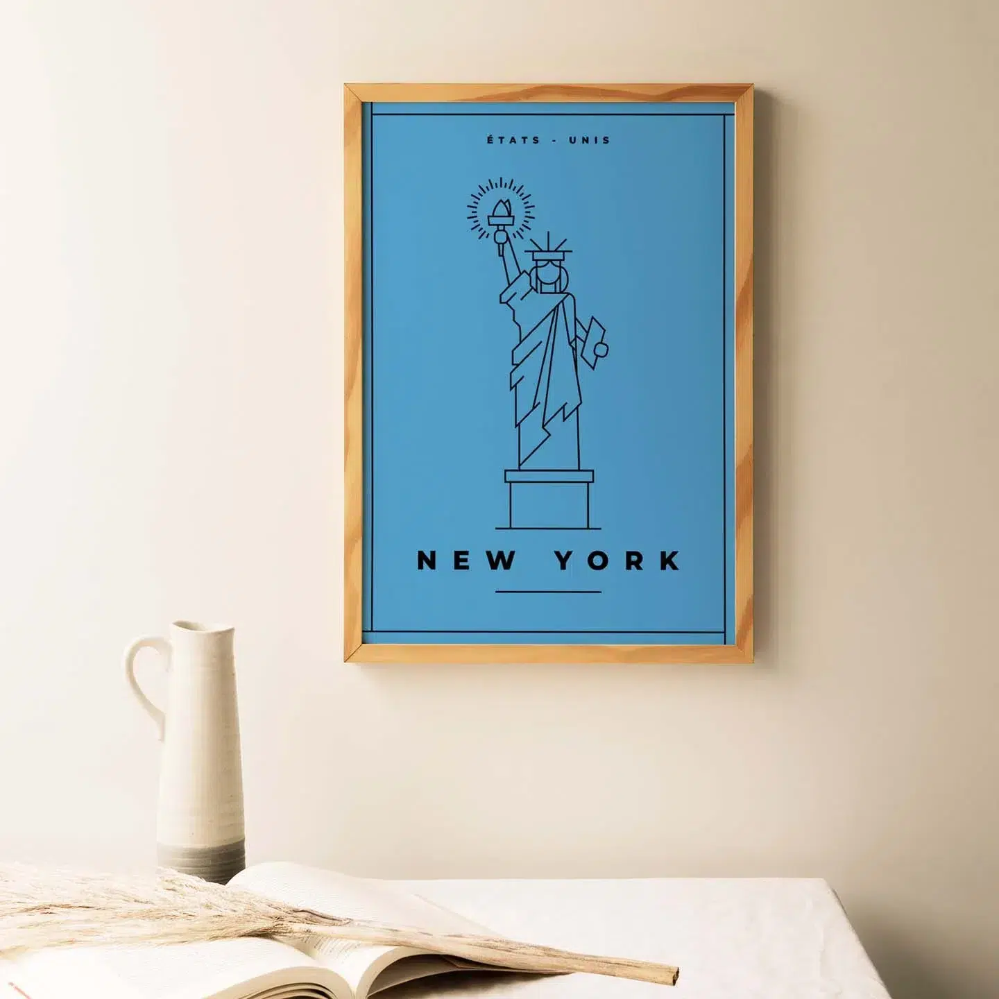 Cadeau-fete-des-peres-personnalise-Mieux-que-des-Fleurs-Affiche-de-voyage-new-york