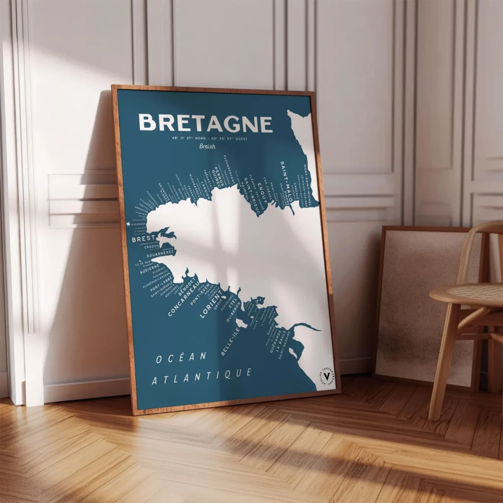 21 idées de cadeaux bretons à offrir en 2025 (artisanat, gourmandises & expériences) Astuces et conseils cadeaux bretons Cadeaux bretons etsy affiche